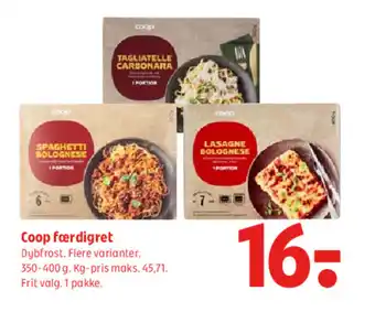 Coop 365 Coop færdigret tilbud