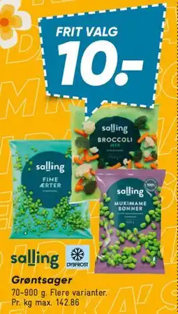Bilka Salling grøntsager (frosne) tilbud