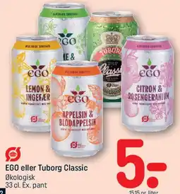 REMA 1000 EGO eller Tuborg Classic Økologisk 33 cl tilbud