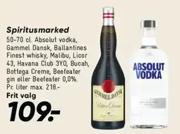 Bilka Spiritusmarked – Absolut Vodka tilbud