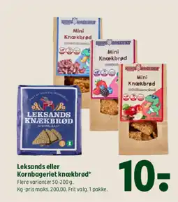 Coop 365 Leksands eller Kornbageriet knækbrød* tilbud