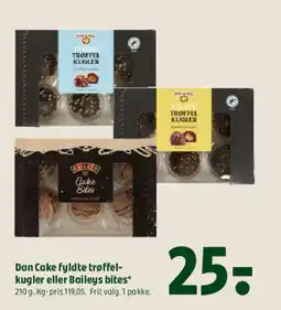 Coop 365 Dan Cake fyldte trøffel- kugler eller Baileys bites* tilbud