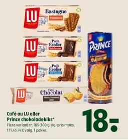 Coop 365 Café au LU eller Prince chokoladekiks* tilbud