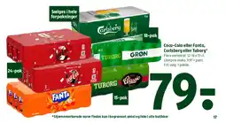 Coop 365 Coca-Cola eller Fanta, Carlsberg eller Tuborg tilbud