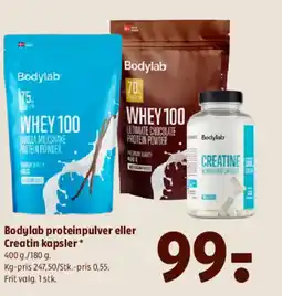 Coop 365 Bodylab proteinpulver eller Creatin kapsler tilbud