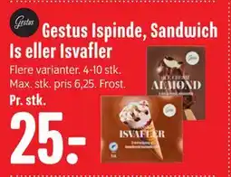 Min Købmand Gestus Ispinde, Sandwich Is eller Isvafler tilbud