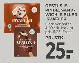 MENY GESTUS ISPINDE, SANDWICH IS ELLER ISVAFLER tilbud