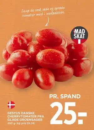 MENY GESTUS DANSKE CHERRYTOMATER FRA GLADE GROENSAGER tilbud