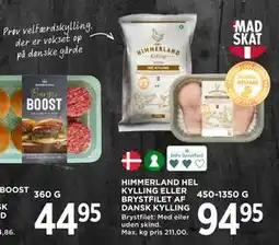 MENY HIMMERLAND HEL KYLLING ELLER BRYSTFILET AF DANSK KYLLING tilbud