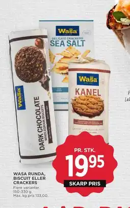 MENY WASA RUNDA, BISCUIT ELLER CRACKERS tilbud