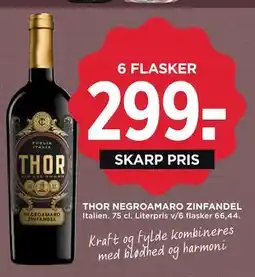 MENY THOR NEGROAMARO ZINFANDEL tilbud