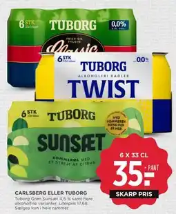 MENY CARLSBERG ELLER TUBORG tilbud