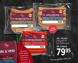 MENY GØL PØLSER tilbud