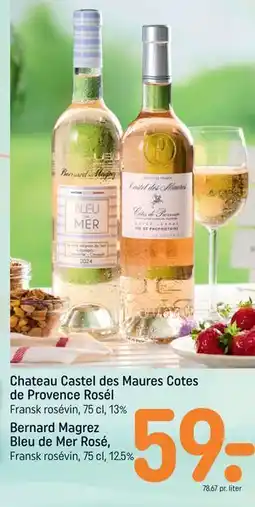 REMA 1000 Chateau Castel des Maures Cotes de Provence Rosél tilbud