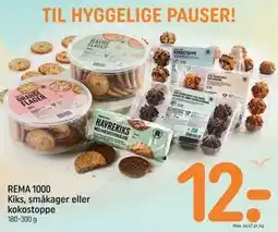 REMA 1000 REMA 1000 Kiks, småkager eller kokostoppe tilbud
