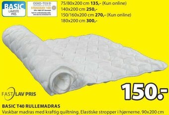 JYSK Basic T40 Rullemadras tilbud
