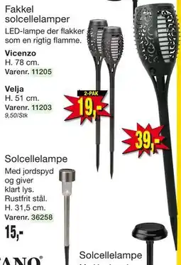 Harald Nyborg Fakkel solcellelamper Vicenzo tilbud
