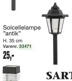 Harald Nyborg Solcellelampe ”antik” tilbud