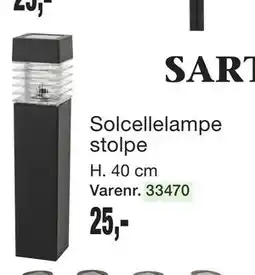 Harald Nyborg Solcellelampe stolpe tilbud