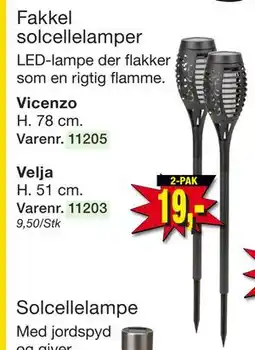 Harald Nyborg Fakkel solcellelamper Velja tilbud