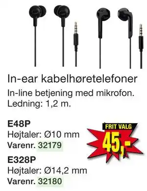 Harald Nyborg In-ear kabelhøretelefoner tilbud
