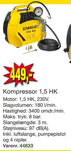Harald Nyborg Kompressor 1,5 HK tilbud