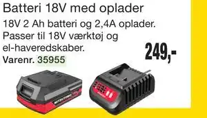 Harald Nyborg Batteri 18V med oplader tilbud