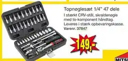 Harald Nyborg Topnøglesæt 1/4” 47 dele tilbud