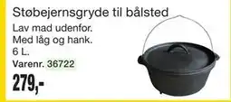 Harald Nyborg Støbejernsgryde til bålsted tilbud