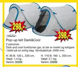 Harald Nyborg Pop-up telt Dark&Cool tilbud