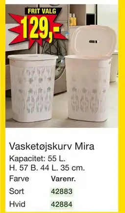 Harald Nyborg Vasketøjskurv Mira tilbud