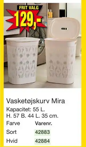 Harald Nyborg Vasketøjskurv Mira tilbud