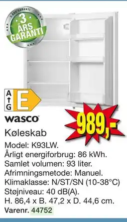 Harald Nyborg Køleskab tilbud