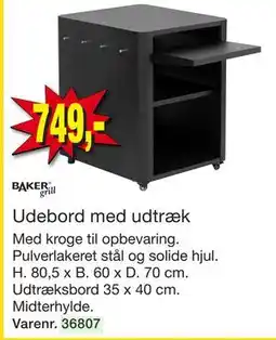 Harald Nyborg BAKER grill Udebord med udtræk tilbud