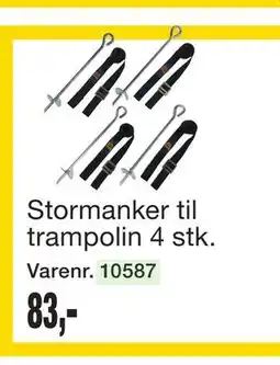 Harald Nyborg Stormanker til trampolin 4 stk tilbud
