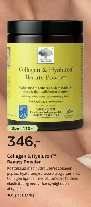 Helsam Collagen & Hyaluron™ Beauty Powder tilbud