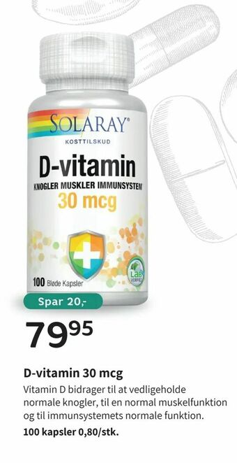 Helsam D-vitamin 30 mcg tilbud