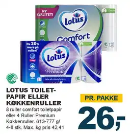 Let-Køb Lotus Toiletpapir eller Køkkenruller tilbud