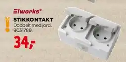 jem & fix STIKKONTAKT (dobbelt med jord) tilbud