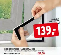 jem & fix Insektnet med magnetramme tilbud