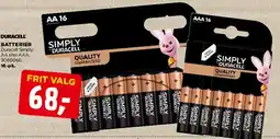 jem & fix Duracell Simply batteries (16-pack) tilbud