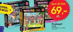 BigDollar Puslespil Wasgij 500 brikker, pr. pakke tilbud