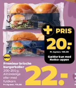 Netto Premium brioche burgerboller tilbud