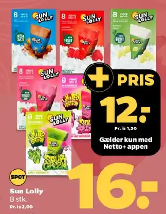 Netto Sun Lolly 8 stk tilbud