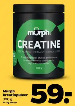 Netto Murph creatine (kreatinpulver) tilbud