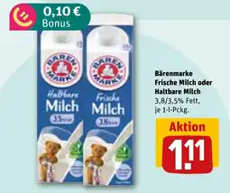 REWE DE Bärenmarke Frische Milch oder Haltbare Milch tilbud