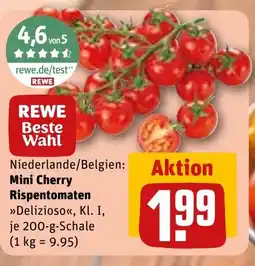 REWE DE Mini Cherry Rispentomaten tilbud