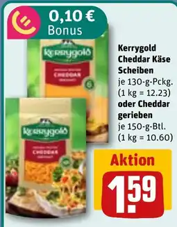 REWE DE Kerrygold Cheddar Käse Scheiben oder Cheddar gerieben tilbud