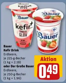 REWE DE Bauer Kefir Drink oder Der Große Bauer tilbud