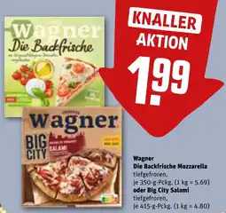 REWE DE Wagner Die Backfrische Mozzarella oder Big City Salami tilbud